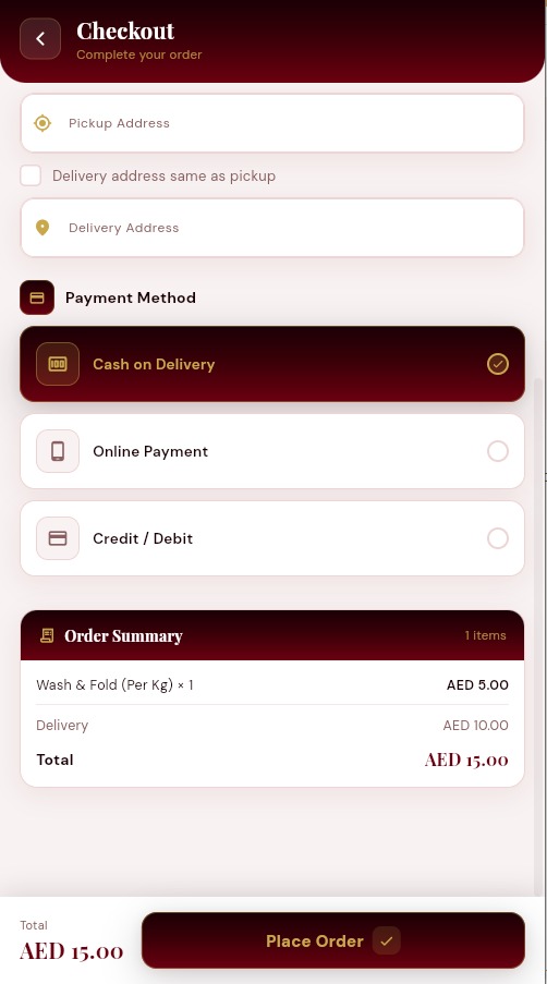 Eagles Laundry App screenshot 1