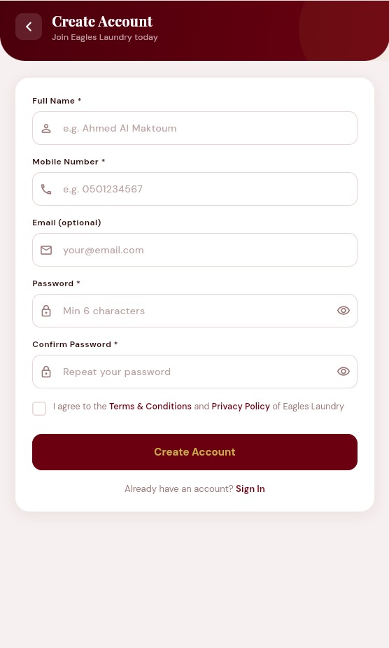 Eagles Laundry App screenshot 5