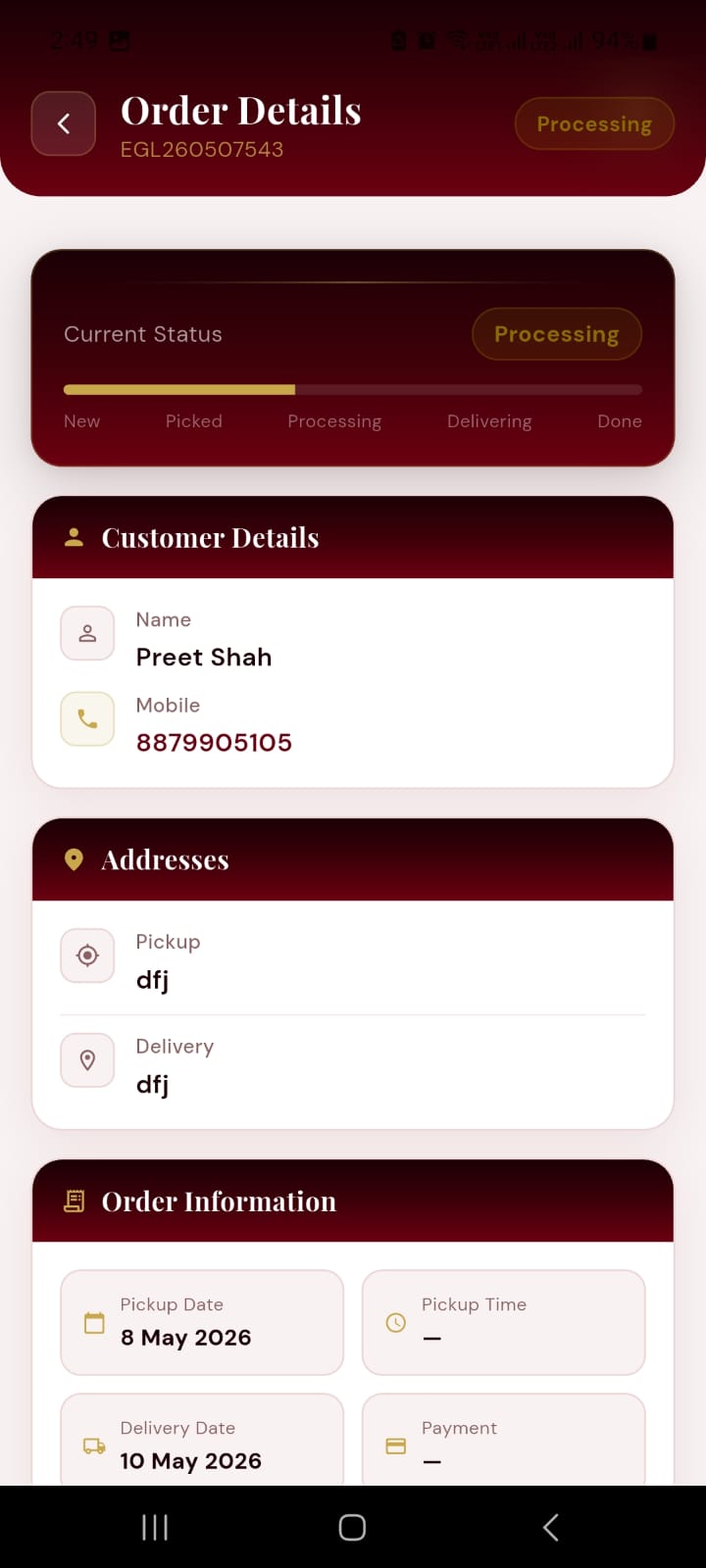 Eagles Laundry App screenshot 10