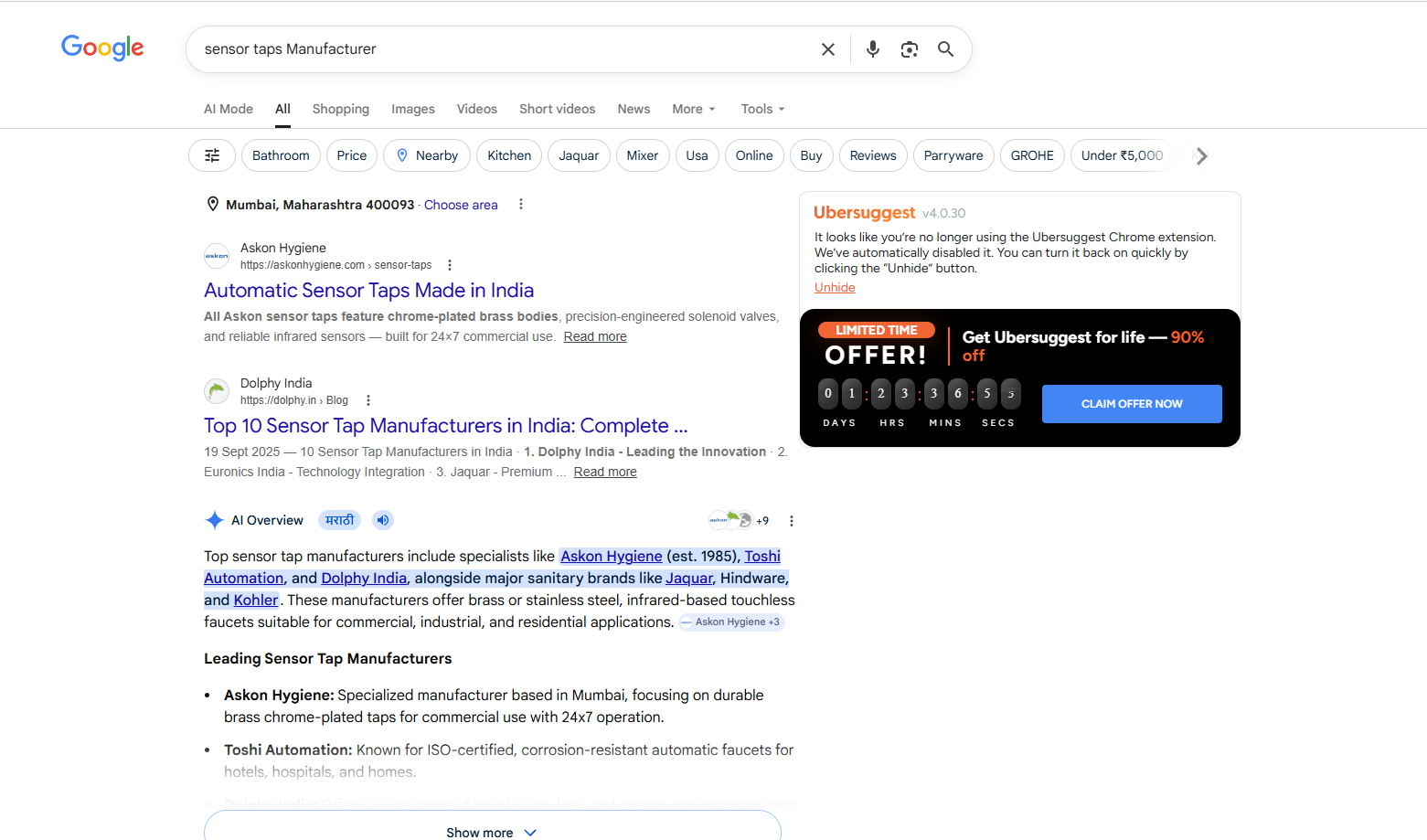 Askon Hygiene SEO Optimization screenshot 6
