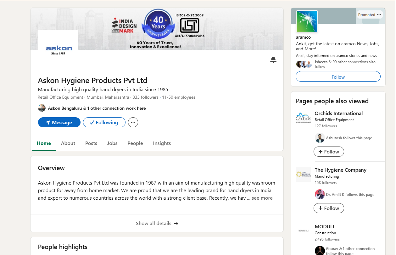 Askon Hygiene Social Media Marketing screenshot 15