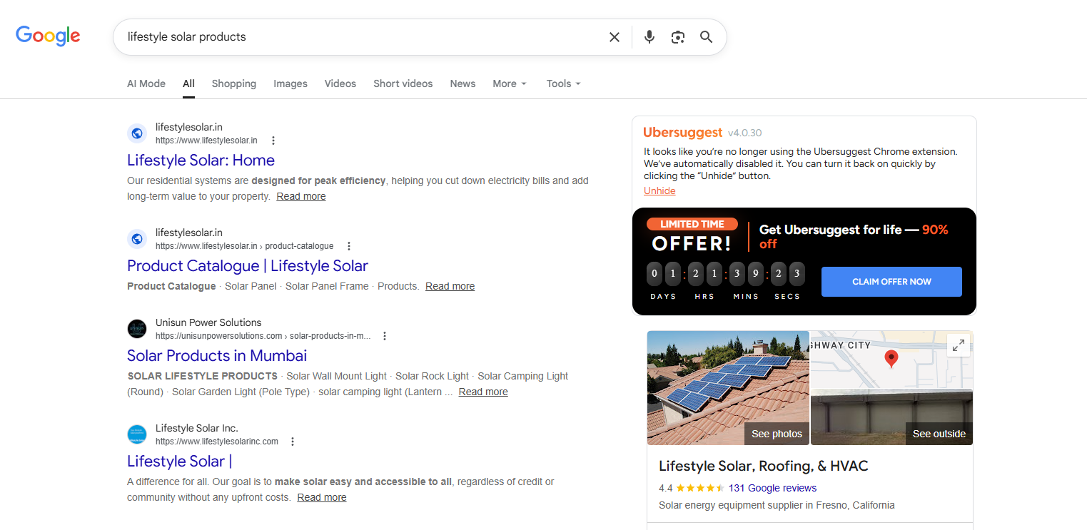 Unisun Power Solution WordPress SEO Optimization screenshot 2