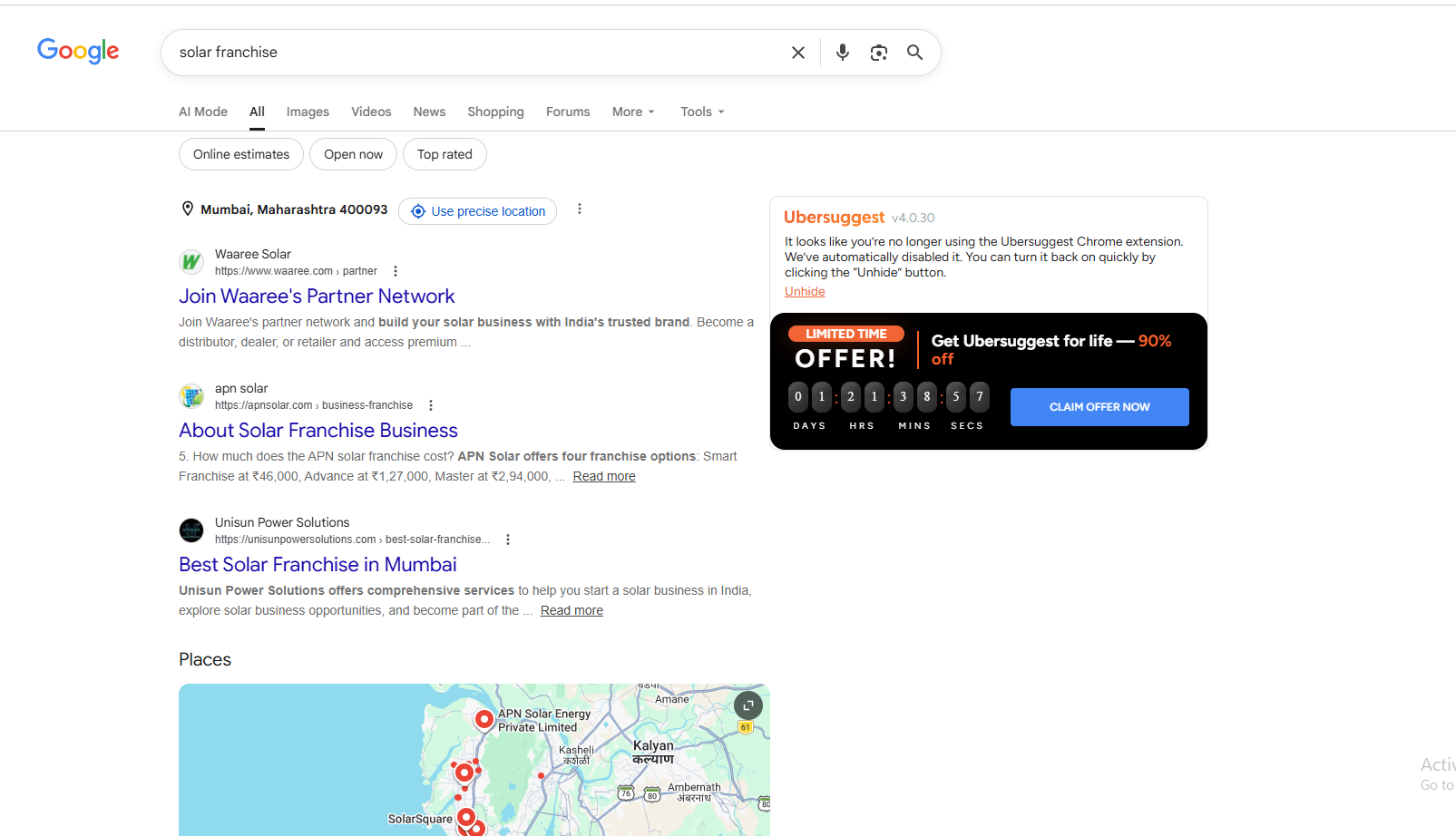 Unisun Power Solution WordPress SEO Optimization screenshot 3