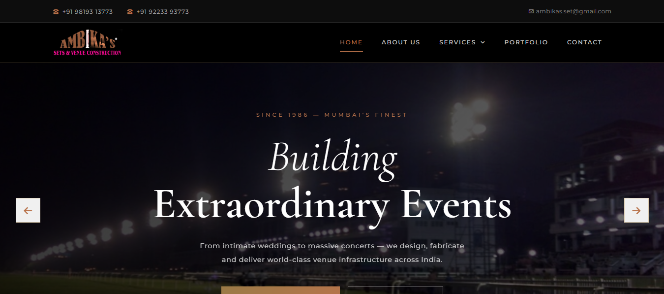 Ambika Sets & Venue Construction