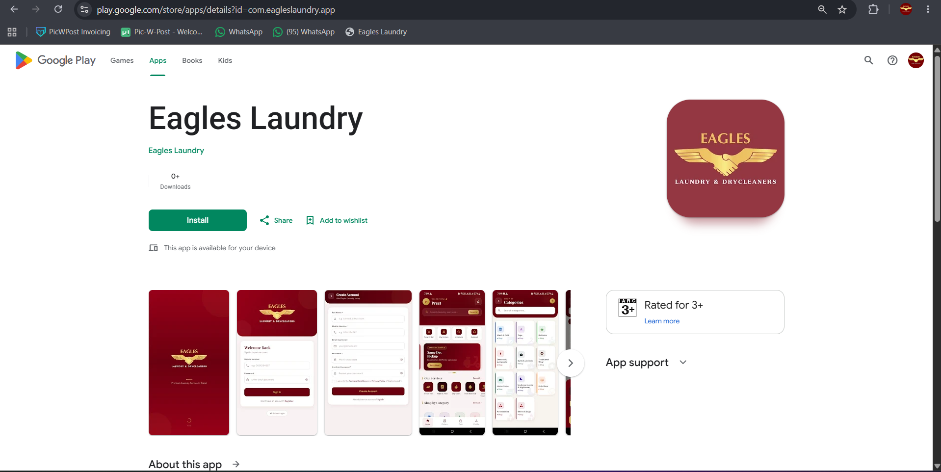Eagles Laundry App